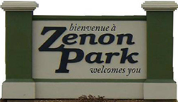 zenon park sign